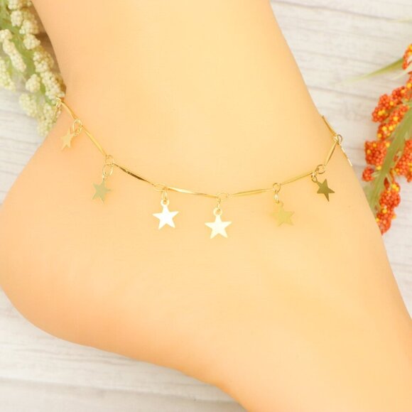 "Handmade Anklet – Elegant & Delicate Jewelry for Women | UNVRC1145 - Picture 3 of 10